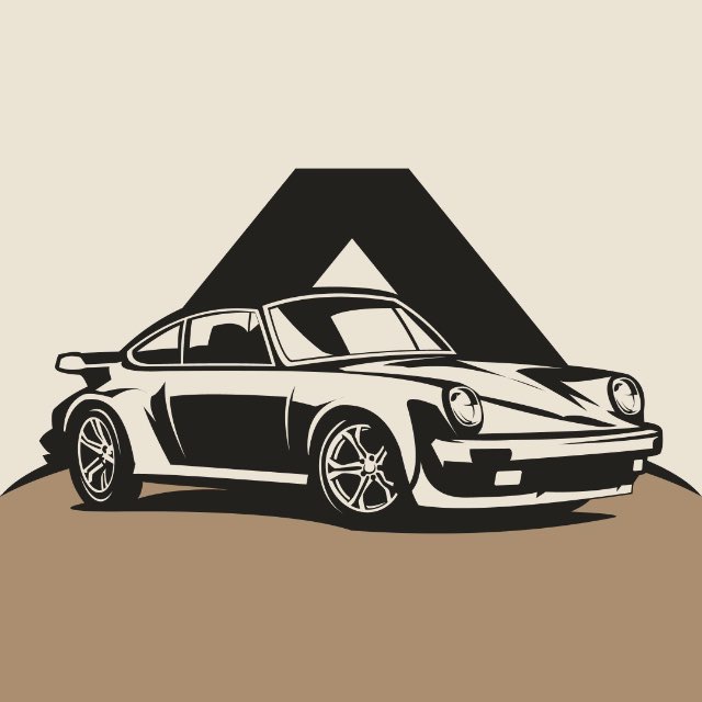 Логотип Adam’s Detailing: силуэт спорткара на фоне буквы «A»